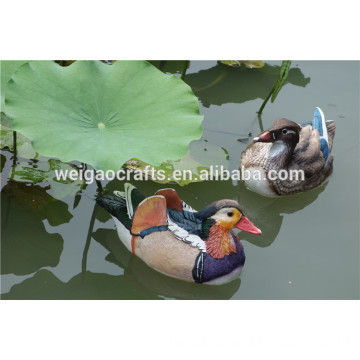 Home Decorative Outdoor Polyresin Animal Resin Mandarin Duck Figure